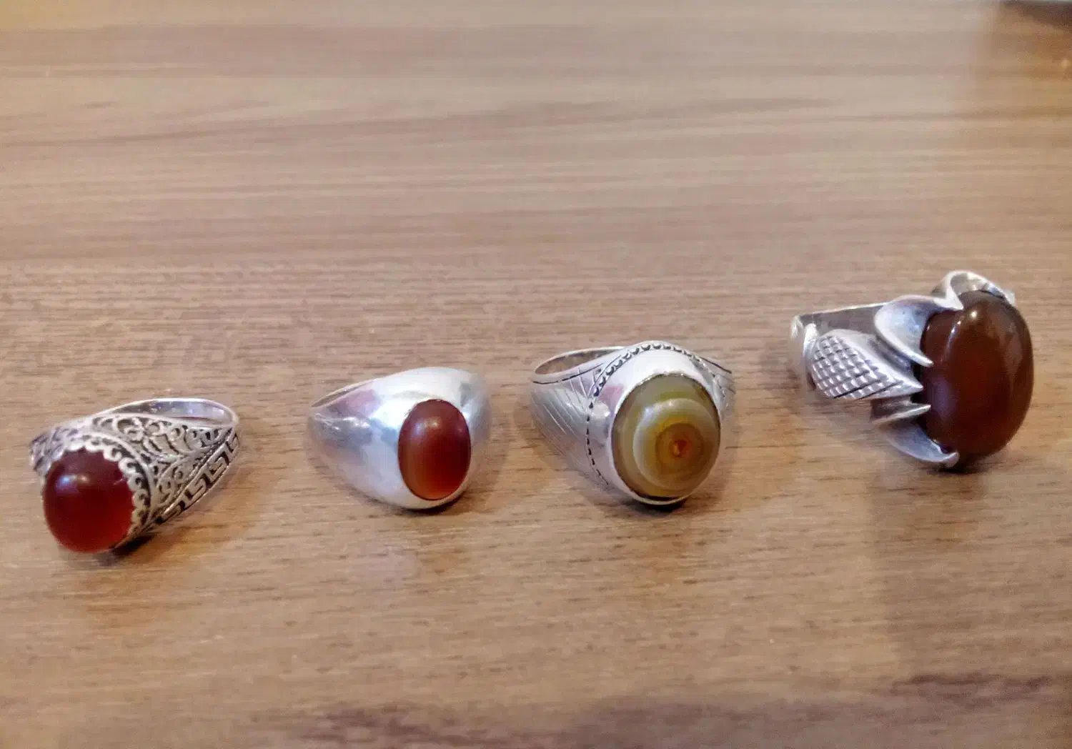 انگشتر نقره نگین عقیق وباباغوری|جواهرات|اسفراین, |دیوار