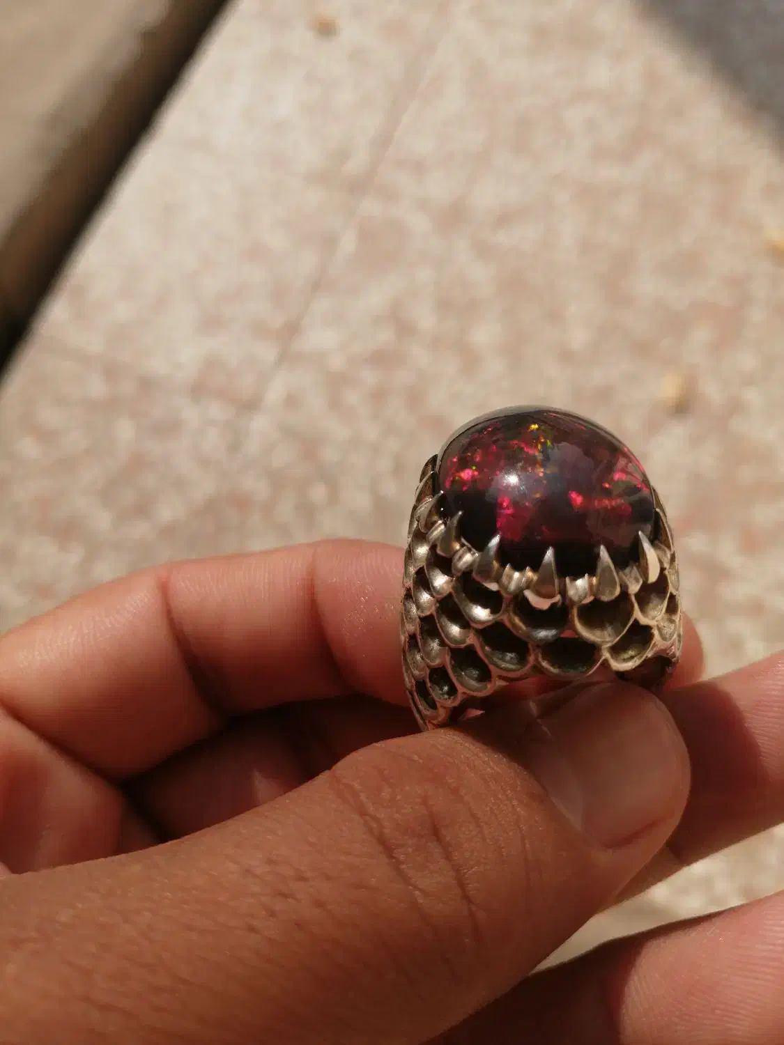 انگشتر اوپال فاخر|جواهرات|قم, شهر قائم|دیوار