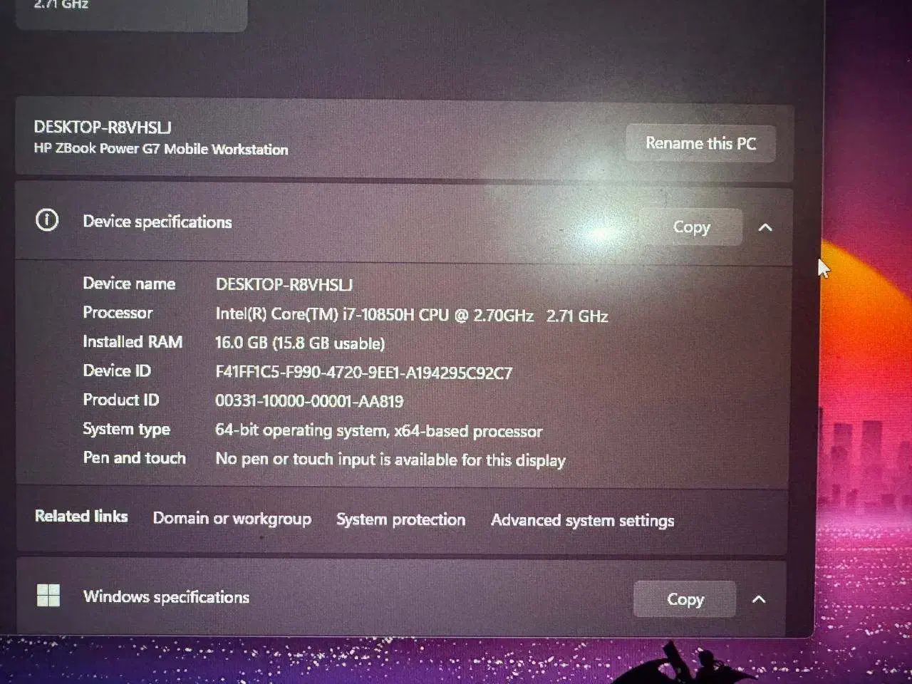 لپ تاپ hp zbook power G7|رایانه همراه|سقز, |دیوار