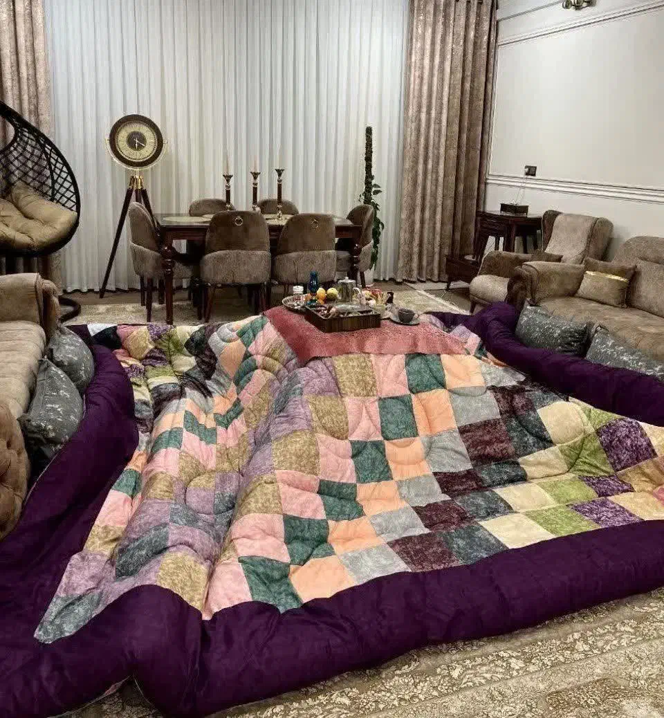 لحاف کرسی چهل تیکه پتینه|رختخواب، بالش، پتو|اصفهان, احمدآباد|دیوار