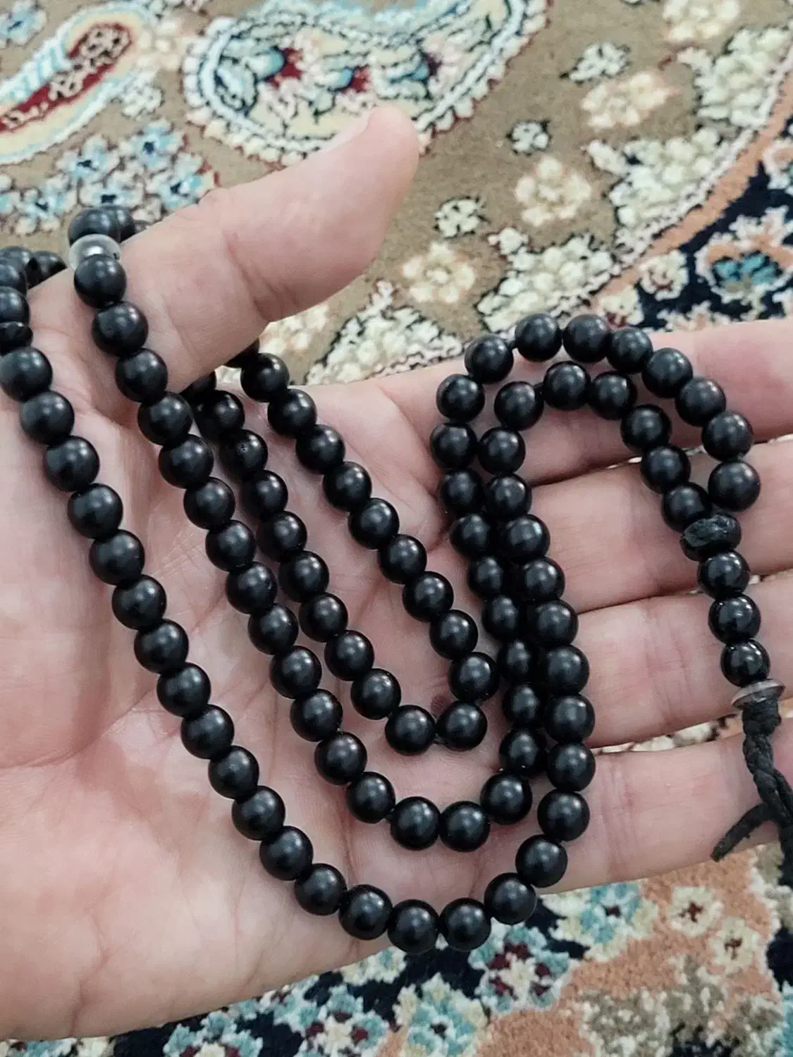 تسبیح اونیکس قاجاری|کلکسیون اشیاء عتیقه|کوهدشت, |دیوار