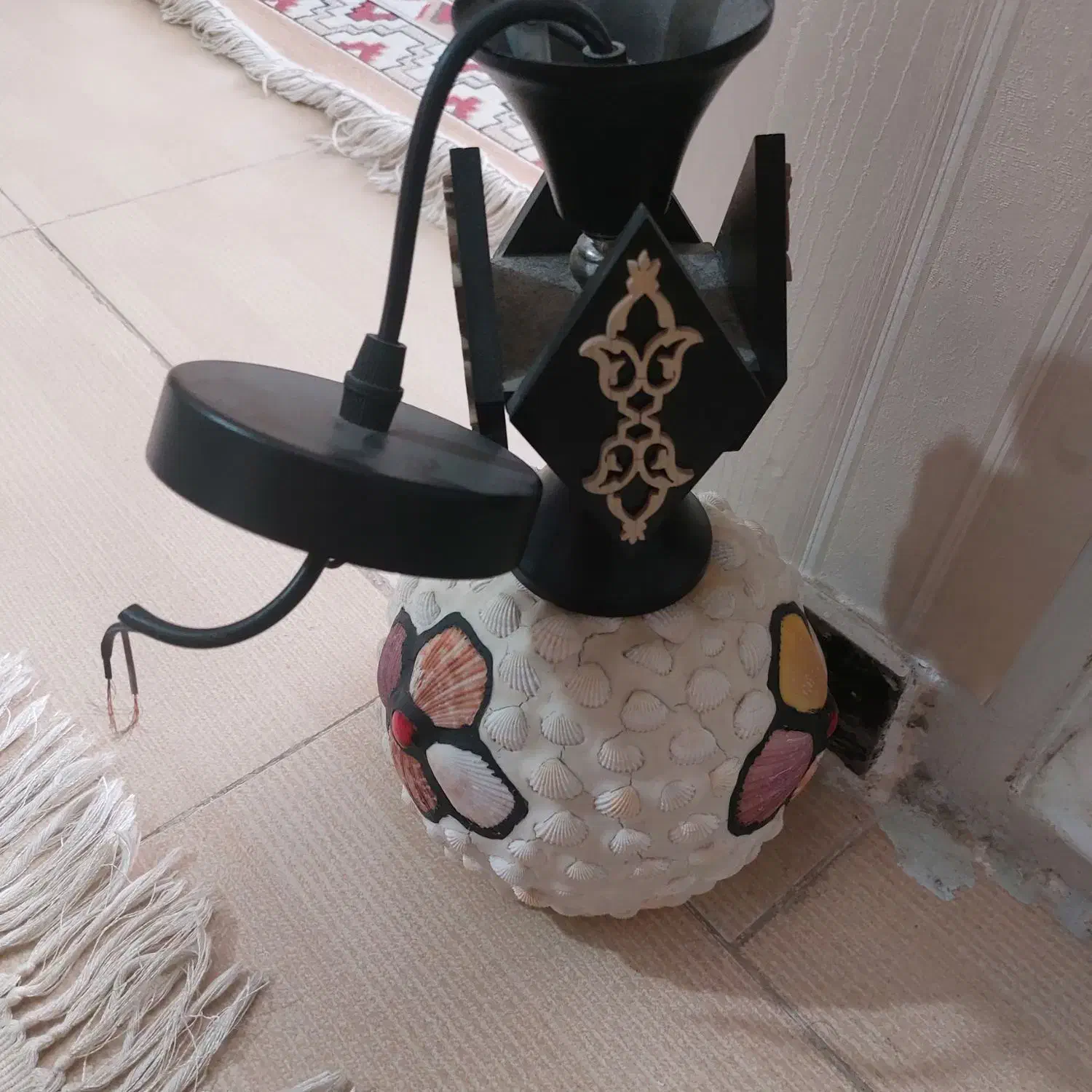 لوستر صدفی شیک و متفاوت|لوستر و چراغ آویز|خرم‌آباد, |دیوار