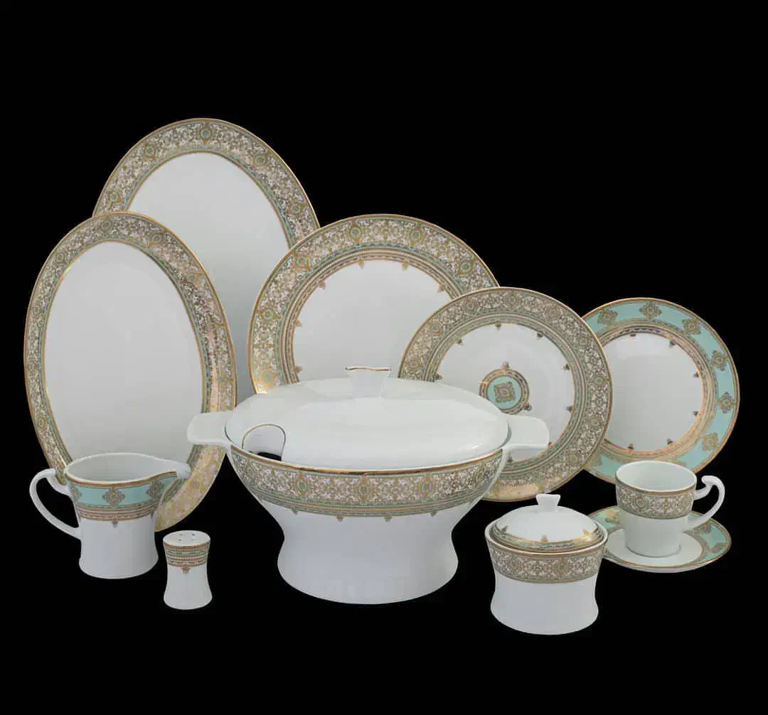 سرویس چینی کاملاً نو 93 پارچه ۱۲ نفره|ظروف سرو و پذیرایی|کیش, |دیوار