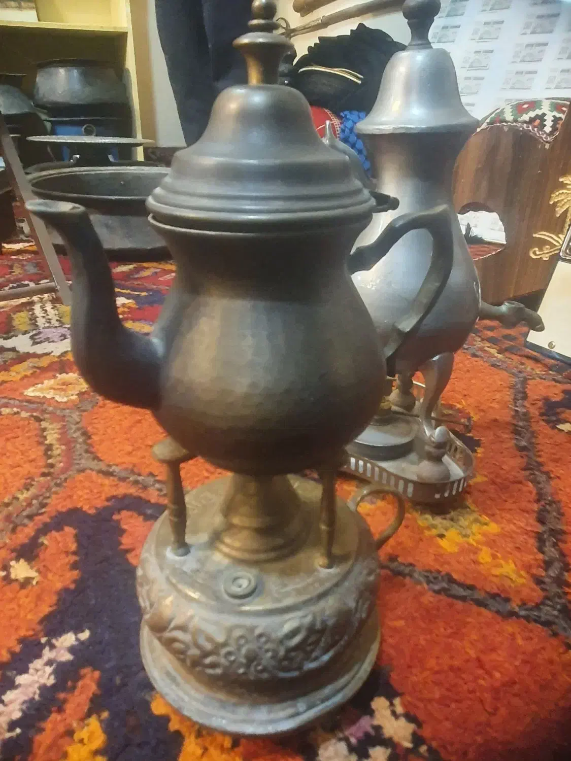 سماور آنتیک|کلکسیون اشیاء عتیقه|حمیدیه, |دیوار