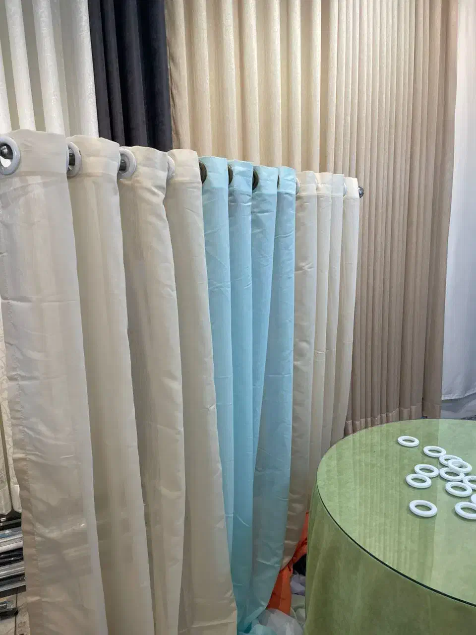 پرده اماده پانچی تهرانپارس|پرده، رانر، رومیزی|تهران, خاک سفید|دیوار