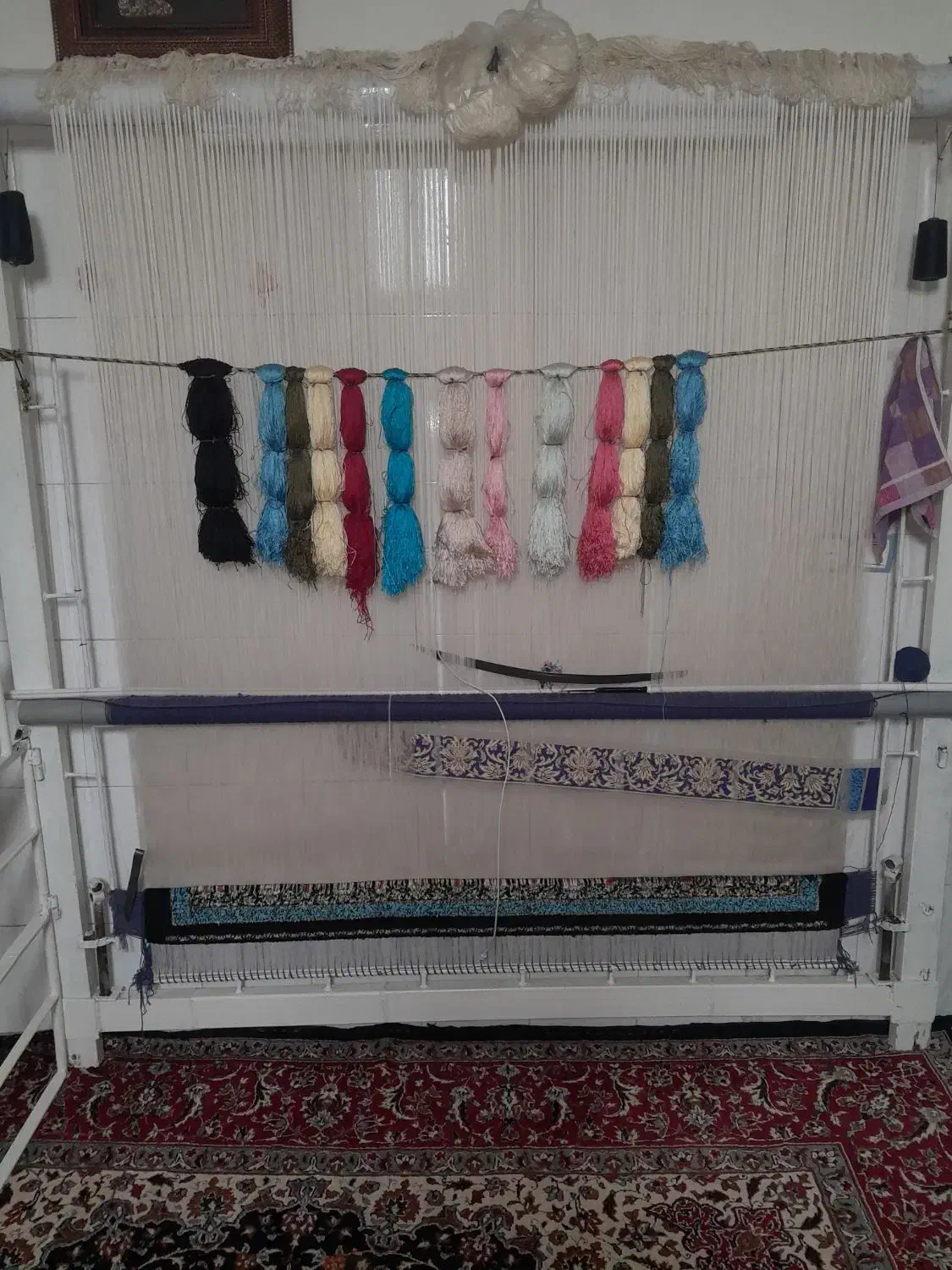 فرشابریشمیدستباف|فرش|قره پشتلو, |دیوار