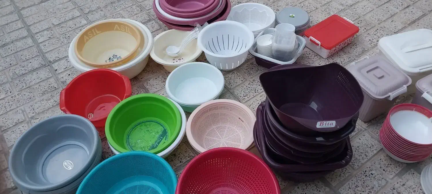 ظروف پلاستیکی نو|ظروف نگهدارنده، پلاستیکی، یکبارمصرف|بجنورد, |دیوار