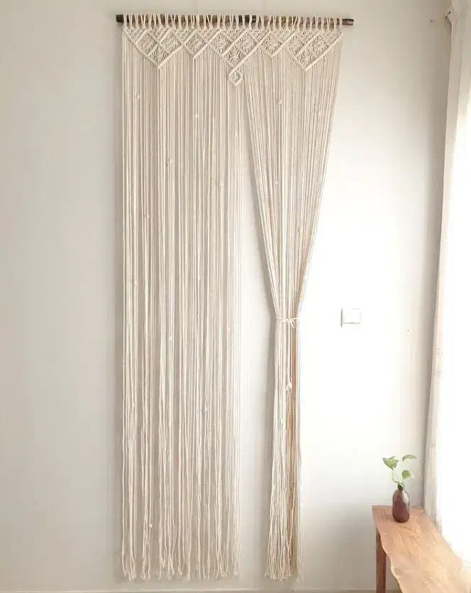 پرده مکرومه|پرده، رانر، رومیزی|شیراز, باغ تخت|دیوار