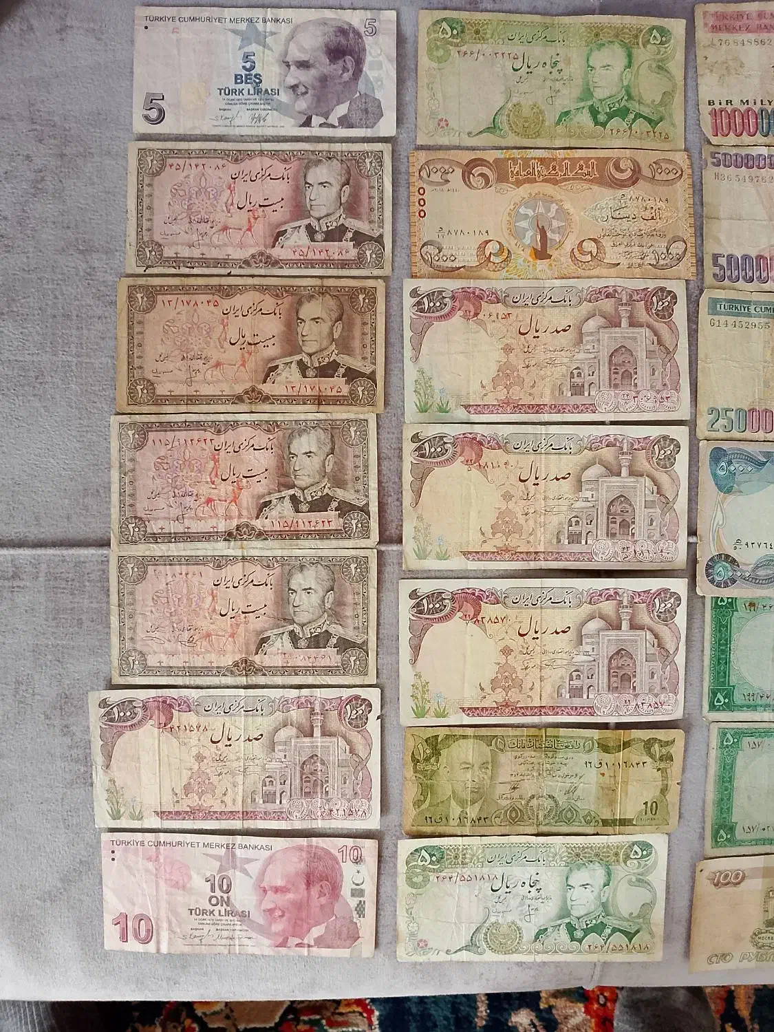۲۵عدد،اسکناس چند.مدله|کلکسیون سکه، تمبر، اسکناس|لاهیجان, آهندان|دیوار