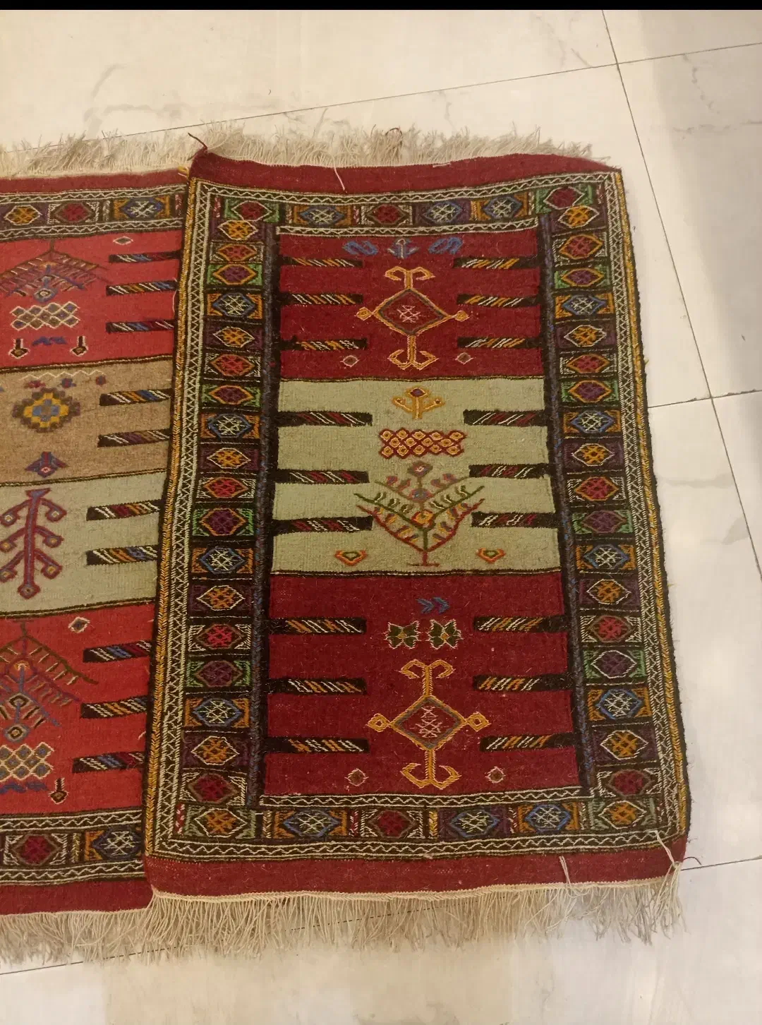 دو عدد گلیم دستبافت روستایی|گلیم، جاجیم، گبه|تهران, نیلوفر|دیوار