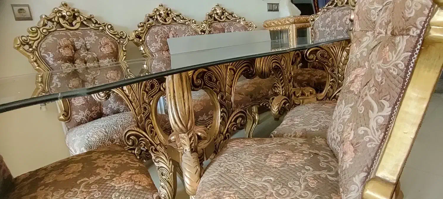 میز ناهار خوری ۸ نفره سلطنتی|میز و صندلی غذاخوری|شاهین‌شهر, خبرنگار|دیوار