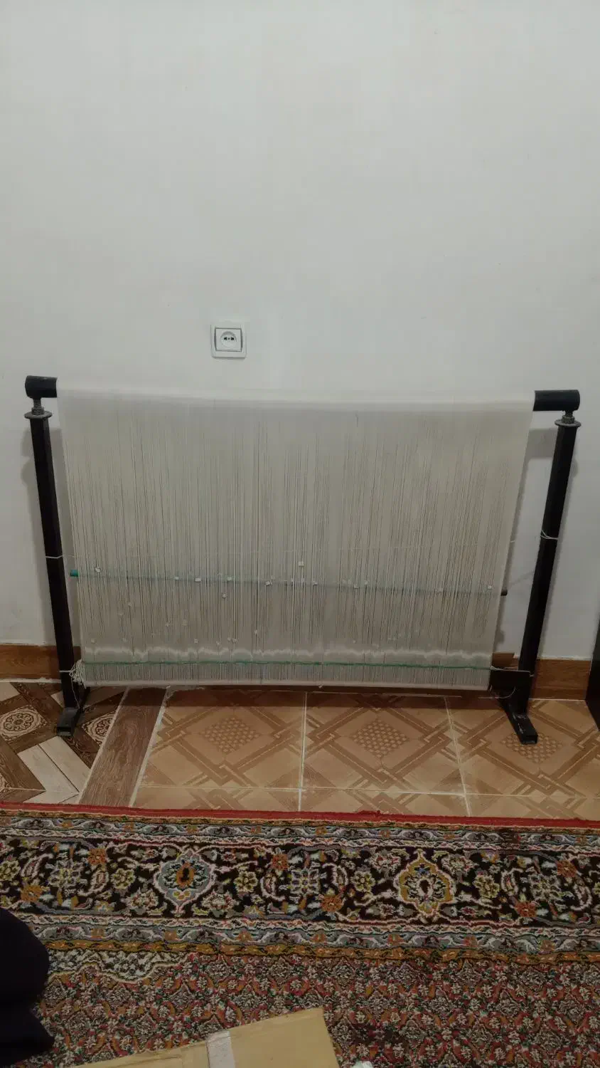 نقش فرش کامپیوتری با دار قالی چله کشی شده|فرش|کرمانشاه, |دیوار