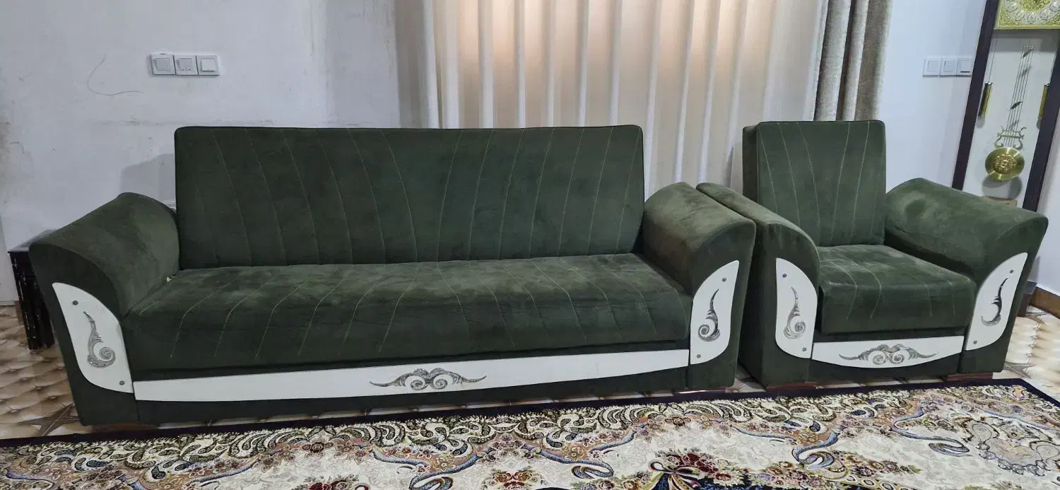 مبلمان ۸ نفره ومیزوصندلی غذاخوری ۴ نفره باهم وجدا|مبلمان خانگی و میز عسلی|اندیمشک, |دیوار