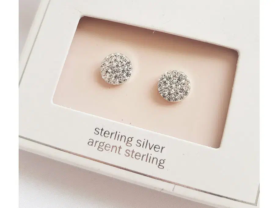 گوشواره نقره نگینی مدل سفید خیره کننده|بدلیجات|کرج, اصفهانیها|دیوار