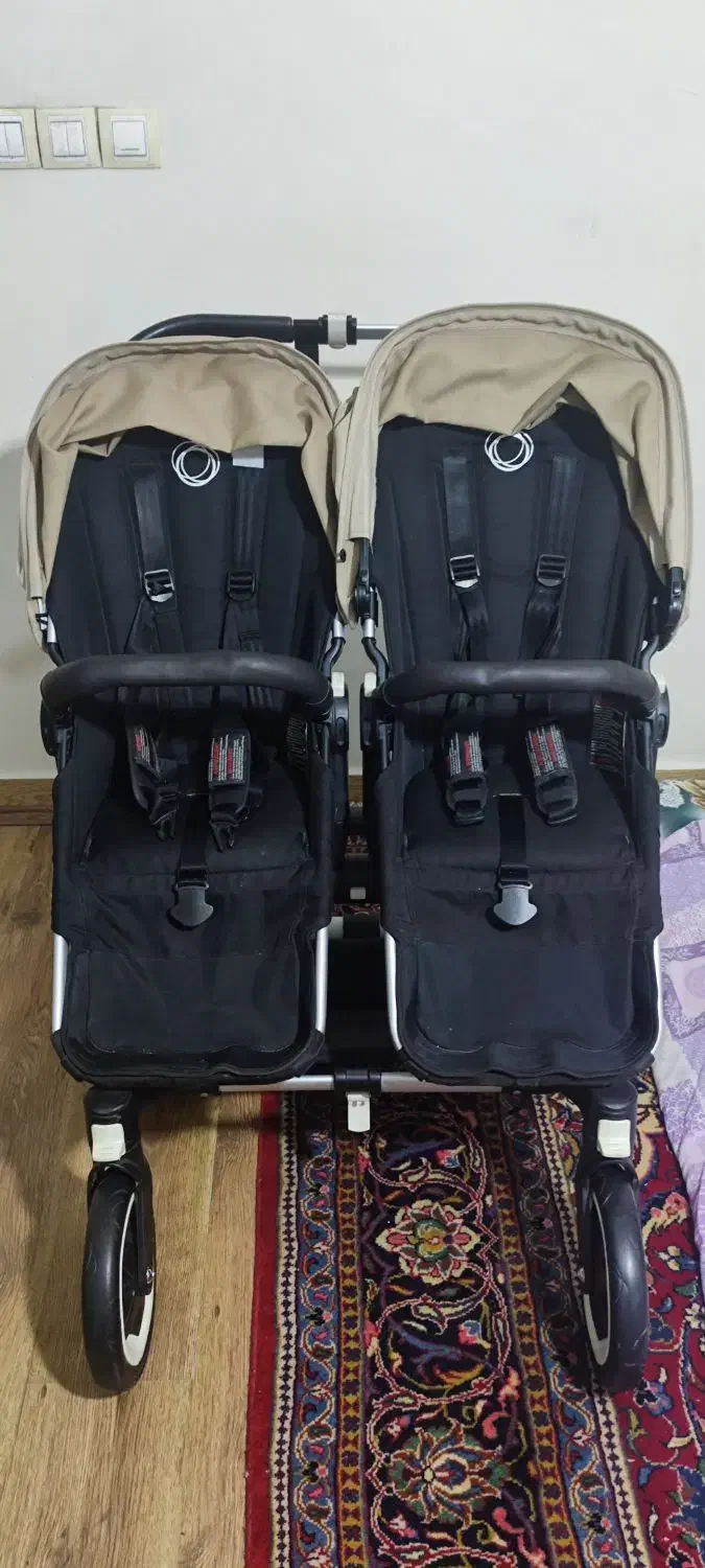 کالسکه دوقلوBugaboo donkey  دوعدد گهواره میلاد|کالسکه و لوازم جانبی|تهران, بهار|دیوار