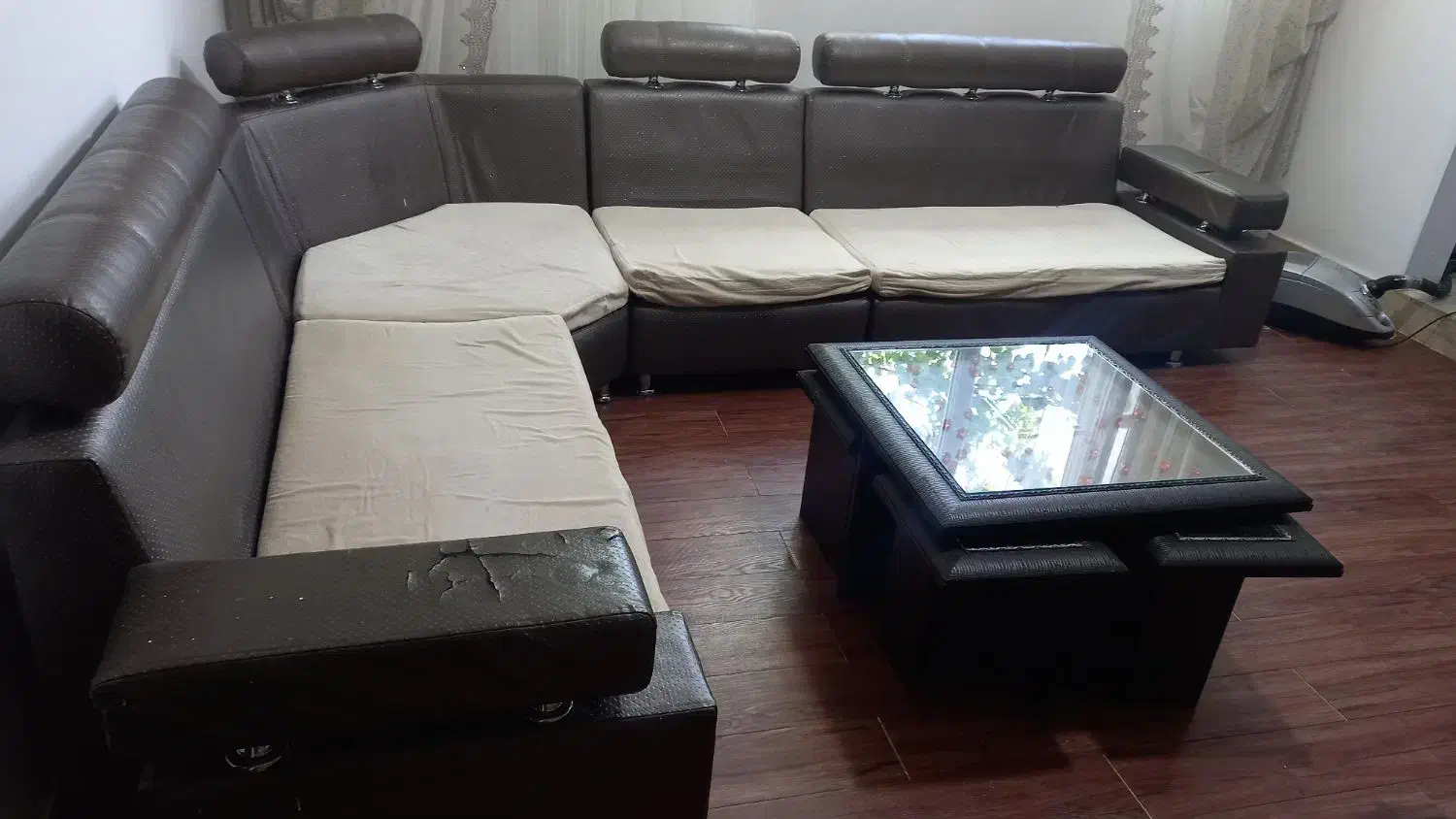 مبل میز وسط چوب پرده|مبلمان خانگی و میز عسلی|خرم‌آباد, |دیوار