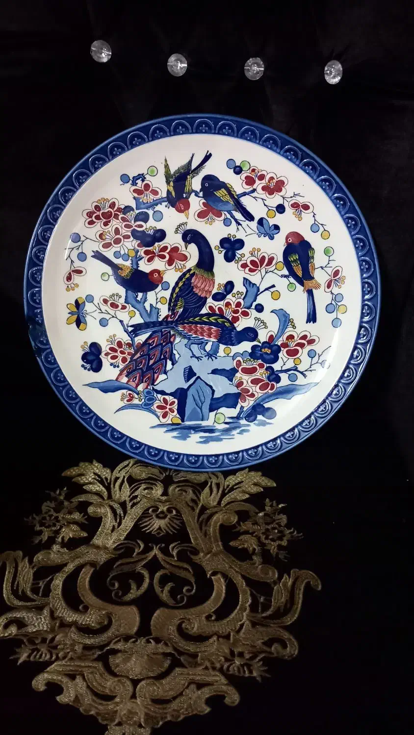 دیس بزرگ گل و بلبل خیلی قدیمی|کلکسیون اشیاء عتیقه|لاهیجان, انقلاب|دیوار