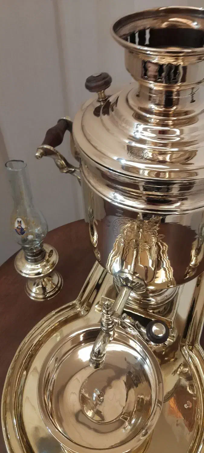 سماور  زغالی صد ساله نیکلایی روسیه نوع|سماور، چای‌ساز، قهوه‌ساز|اردبیل, |دیوار