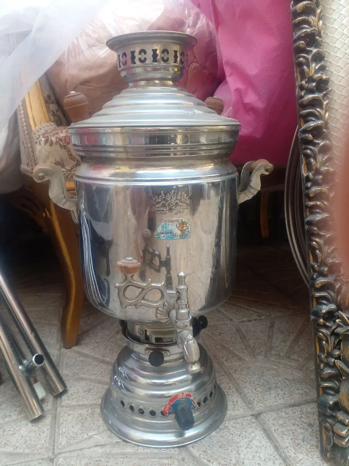 سماور ۸ لیتری برادران غربی سالم تمیز در حد نو|سماور، چایساز، قهوهساز|تبریز, |دیوار