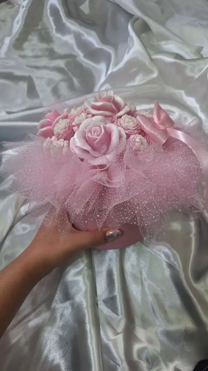 باکس گل شمع دستساز (هدیه شب یلدا)|گل مصنوعی|شیراز, شهرک مفتح|دیوار