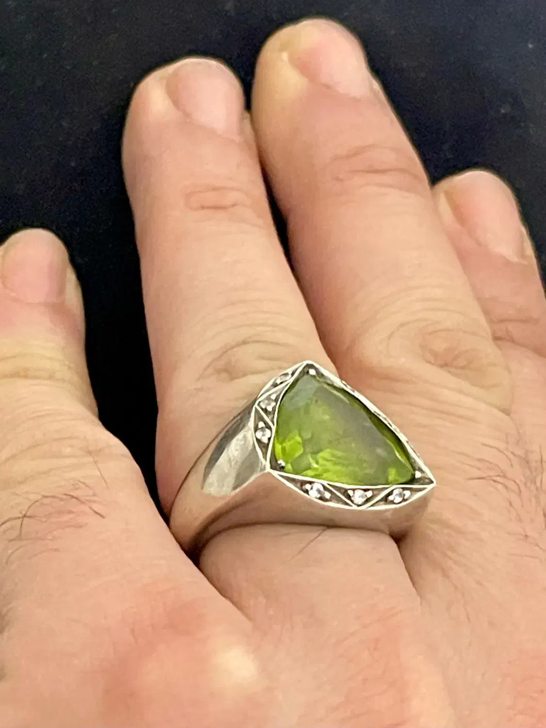 انگشتر نقره ی زبرجد|جواهرات|تهران, پونک|دیوار