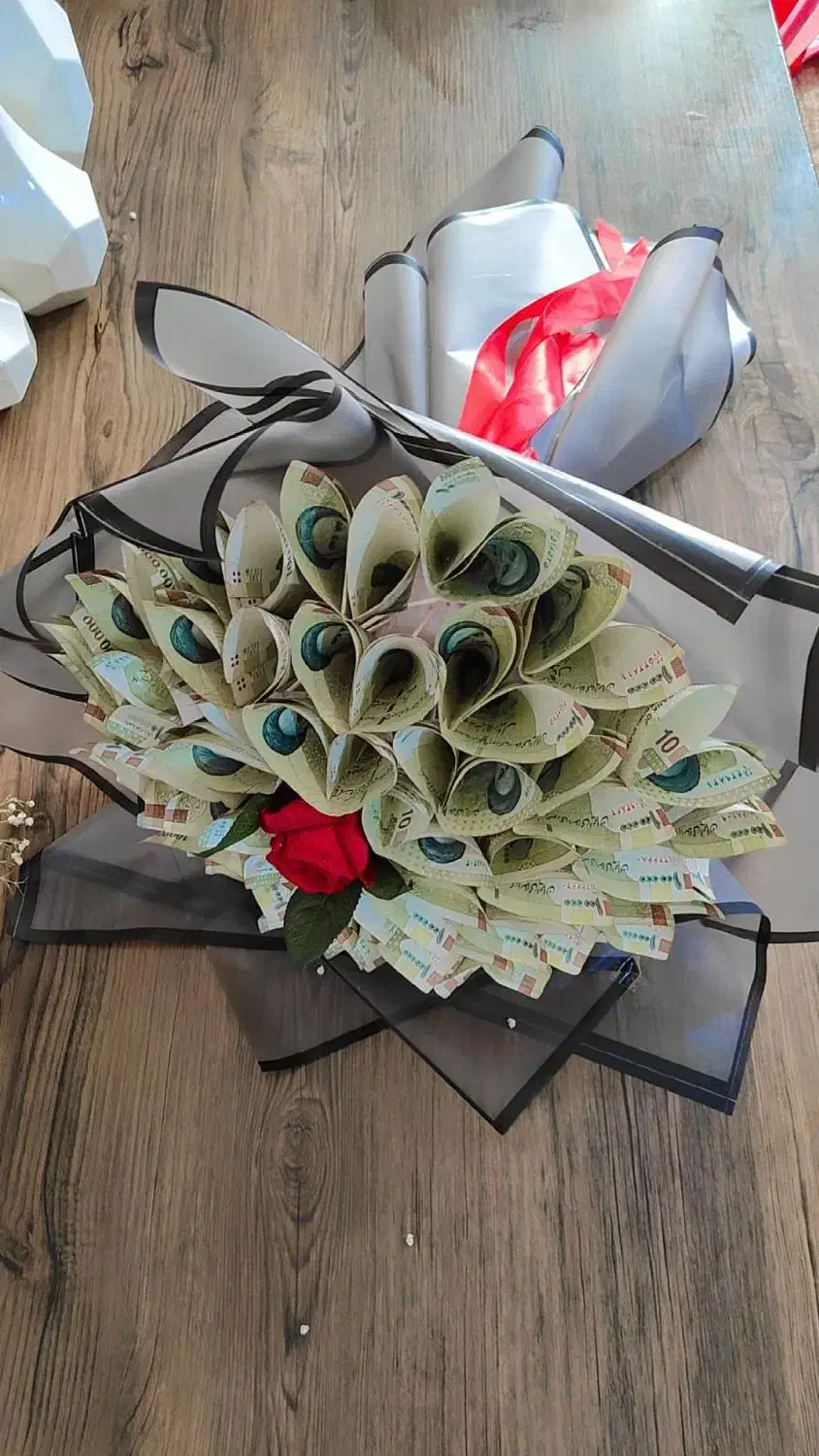 گل رز روبانی|گل مصنوعی|خوی, |دیوار