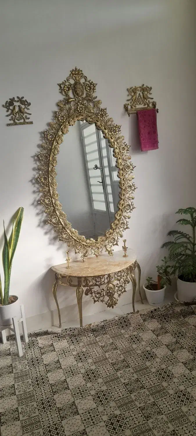 آینه  کنسول برنز|بوفه، ویترین، کنسول|کوهدشت, |دیوار