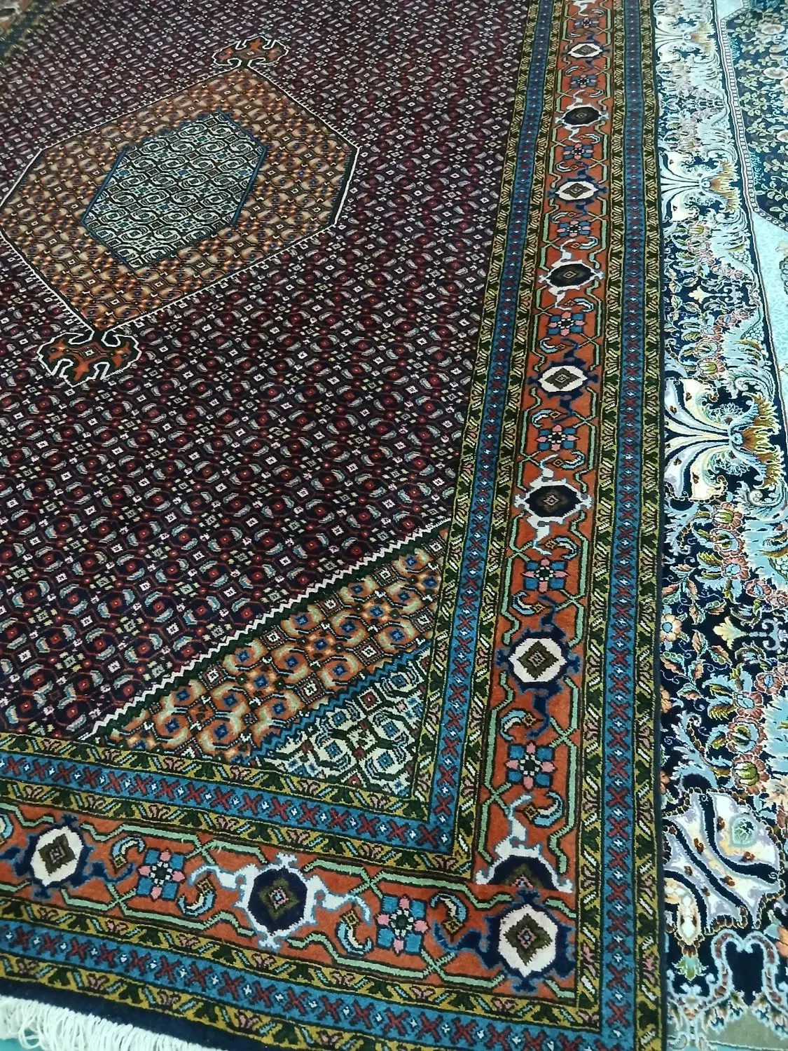 ۲تخته ۶متری ریزماهی دستبافت|فرش|اردبیل, |دیوار