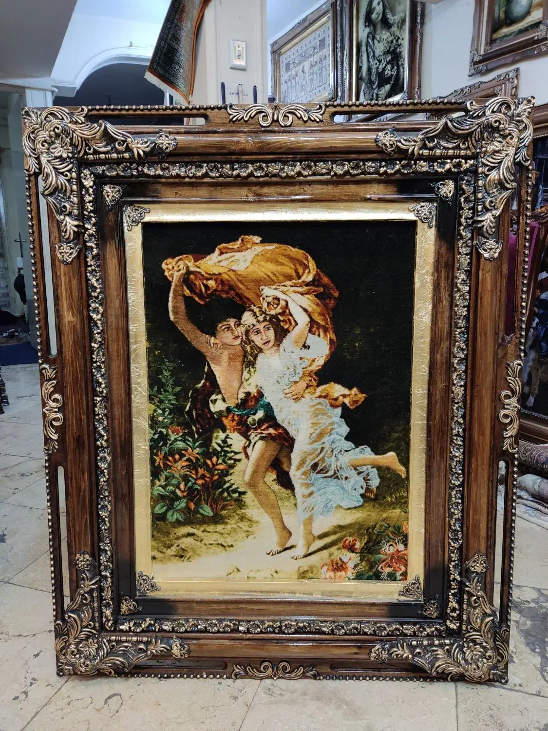 تابلو فرش دستبافت. آذرخش چله ابریشم.|تابلو فرش|تهران, پونک|دیوار