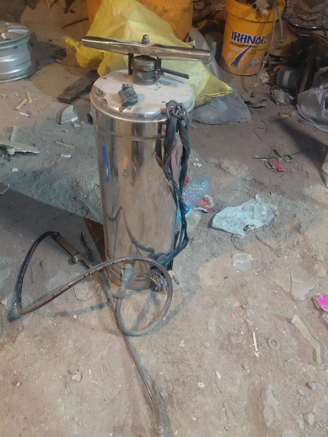 سمپاش استیل مفرغی پشتی|ابزارآلات|بهبهان, |دیوار