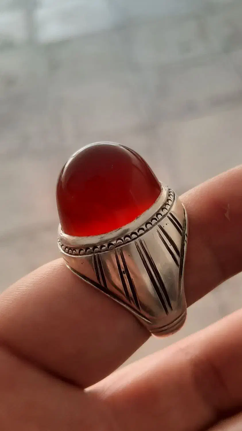 انگوشتر عقیق سرخ|جواهرات|گرمسار, |دیوار