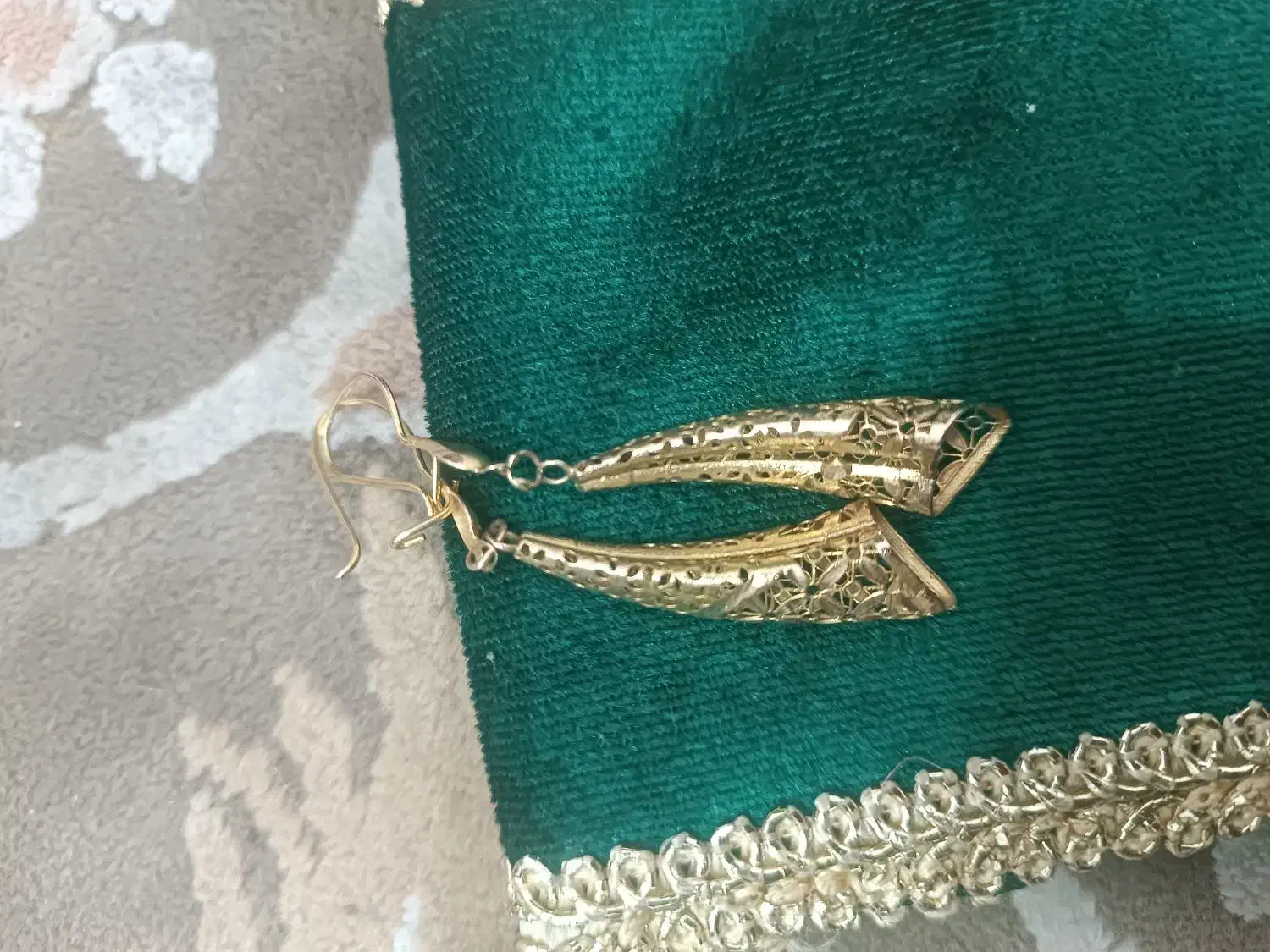 فروش 10گرم گوشوار والنگو طلا فاکتور دار|جواهرات|مشهد, کوی دروی|دیوار