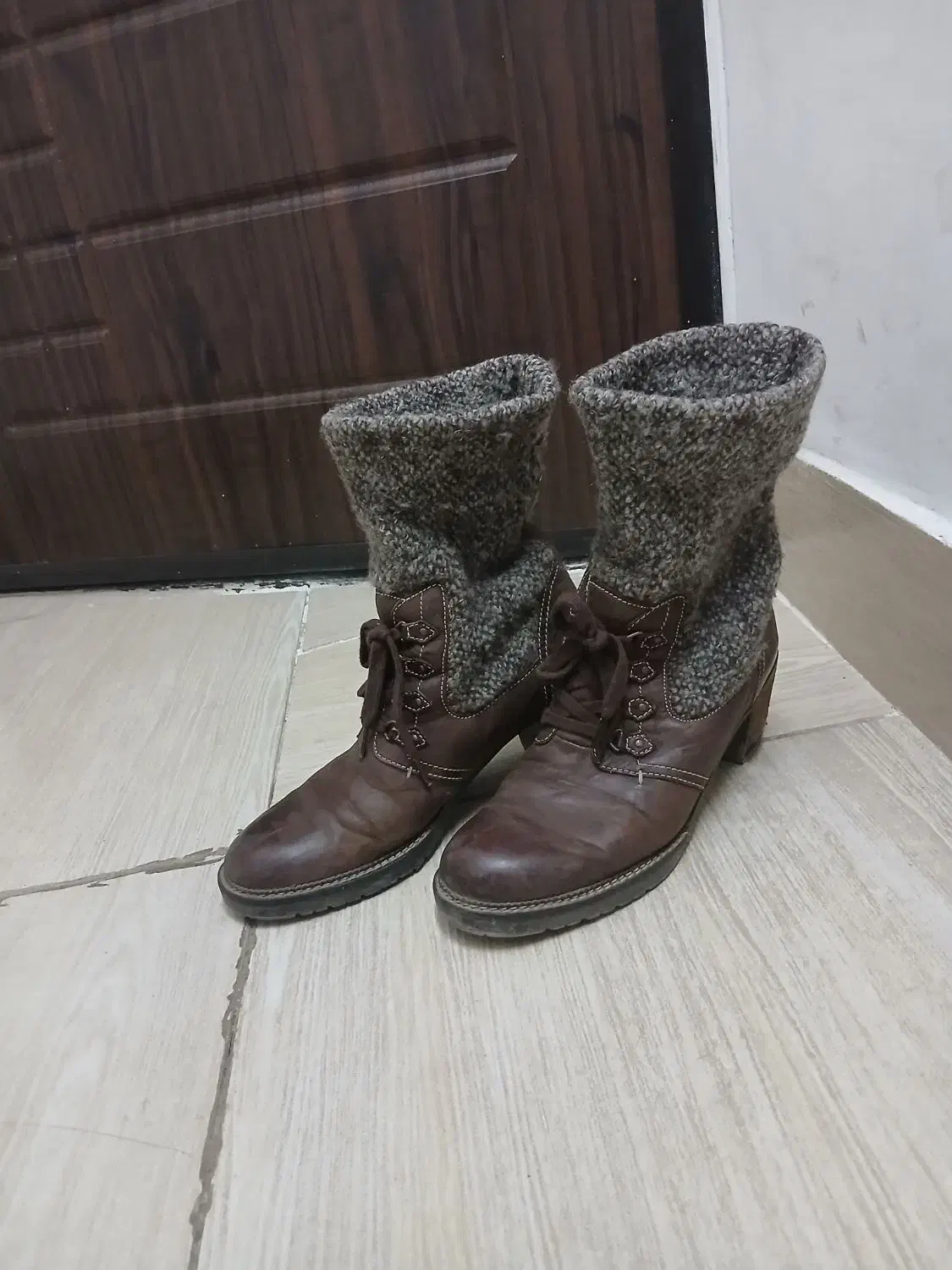 پوتین چرم طبیعی سایز ۴۰ و ۴۱|کیف، کفش، کمربند|الوند, |دیوار