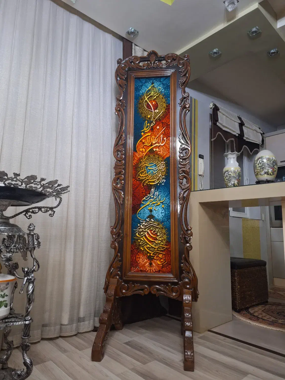 تابلو فرش دستباف اذانچی تبریز|تابلو فرش|اردبیل, |دیوار