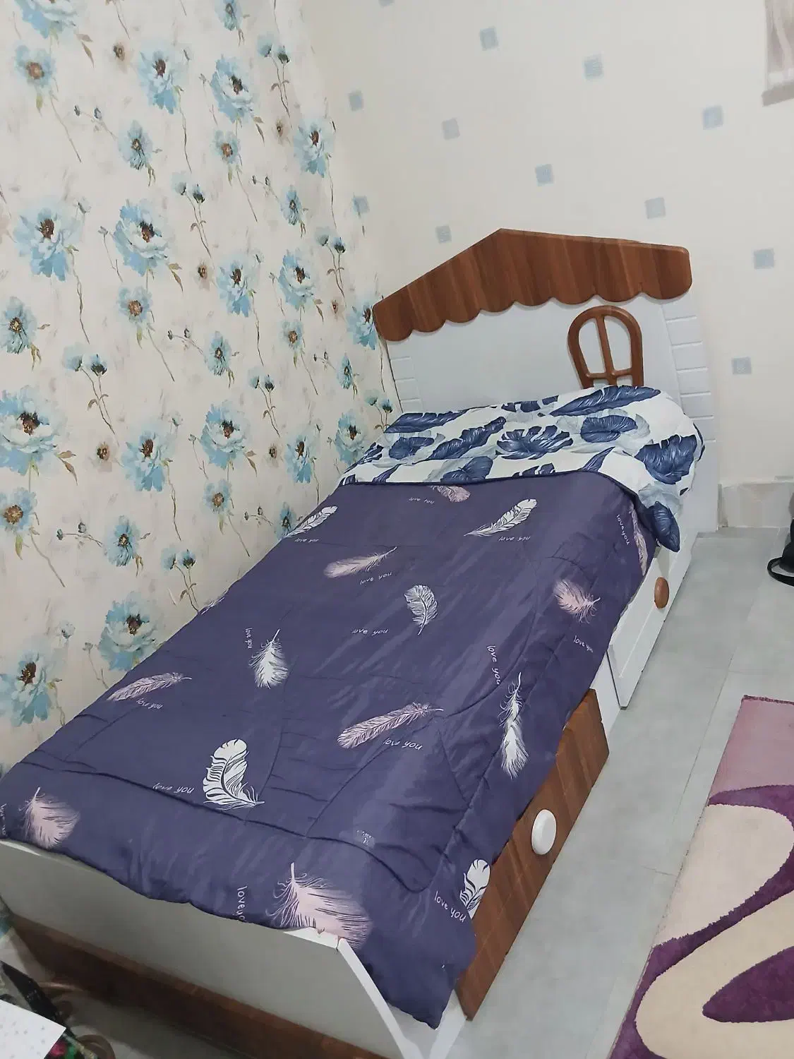 کمد و تخت با تشک|تخت و سرویس خواب|گرگان, |دیوار