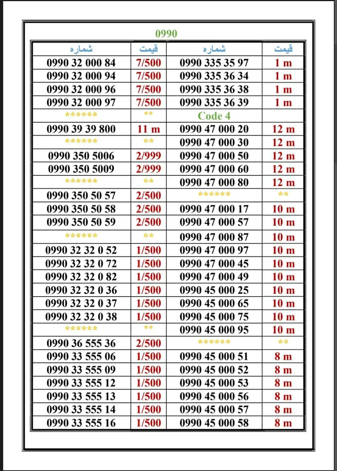 0990-350.50.57|سیم‌کارت|تهران, اسکندری|دیوار