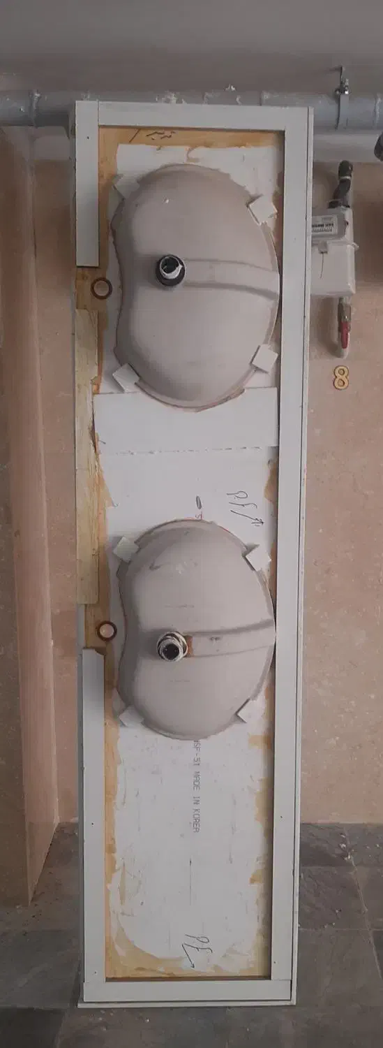 روشویی دوقلو (صفحه کورین)|لوازم سرویس بهداشتی|اسلام‌شهر, شهرک واوان|دیوار