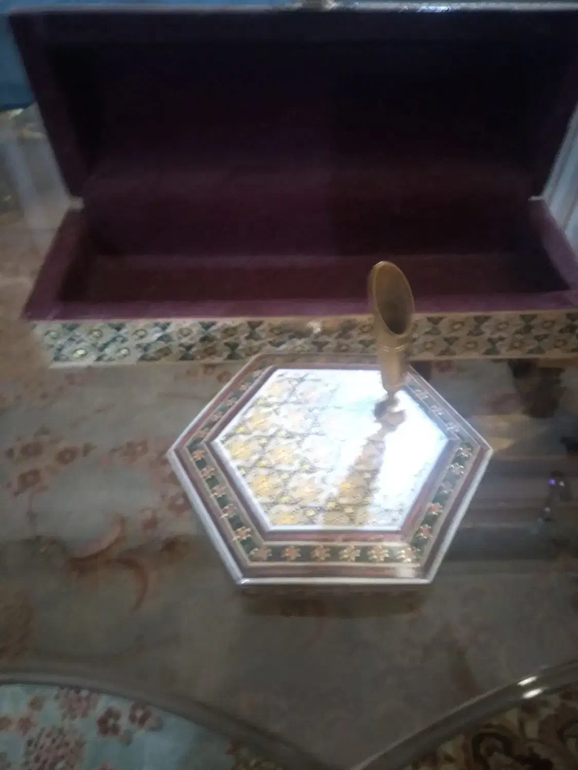 جعبه خاتم کاری شده|صنایع دستی و سایر لوازم تزئینی|کرج, گلشهر|دیوار