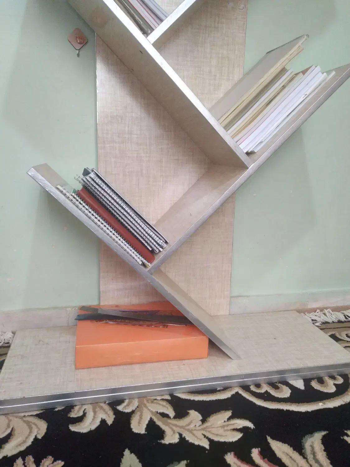 قفسه کتاب جنس ام دی اف|کتابخانه، شلف، قفسه‌های دیواری|الیگودرز, |دیوار