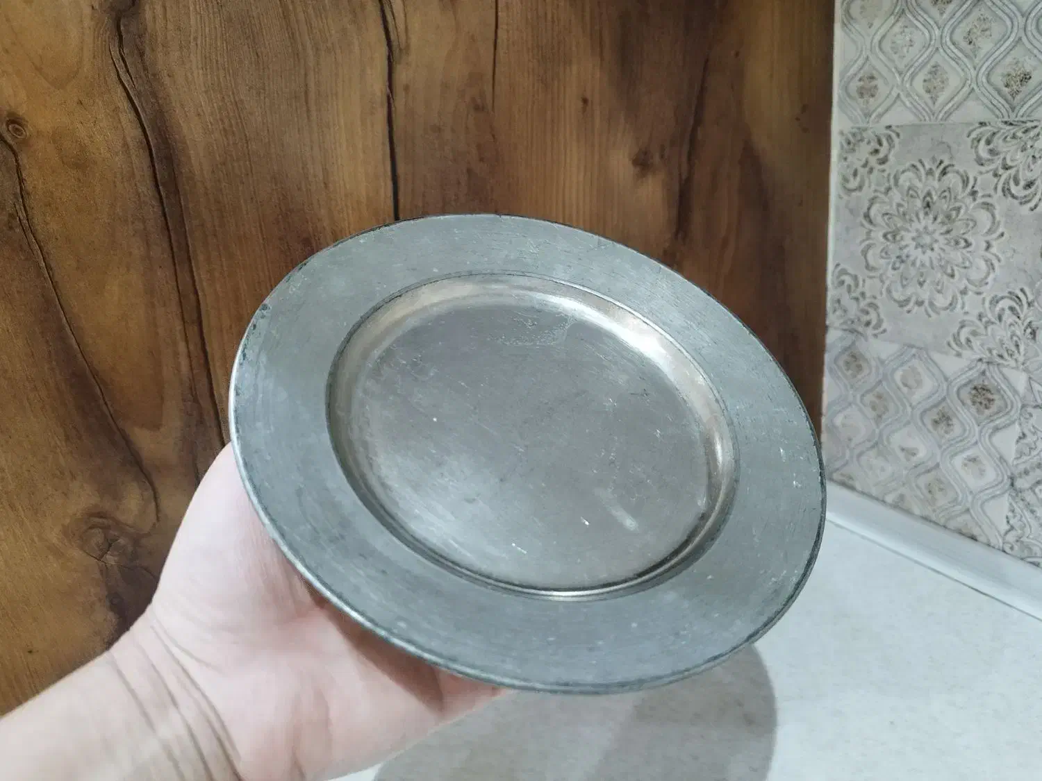 یک جفت پیش دستی مسی قدیمی کلکسیونی کار دست|کلکسیون اشیاء عتیقه|اهواز, گلستان|دیوار