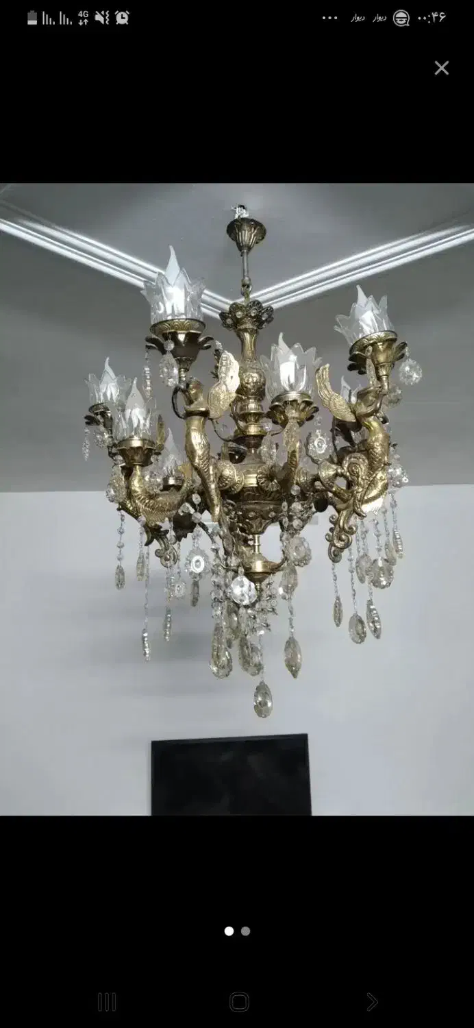 لوستر برنجی|لوستر و چراغ آویز|اسلامشهر, شهرک امام حسین (میان آباد)|دیوار