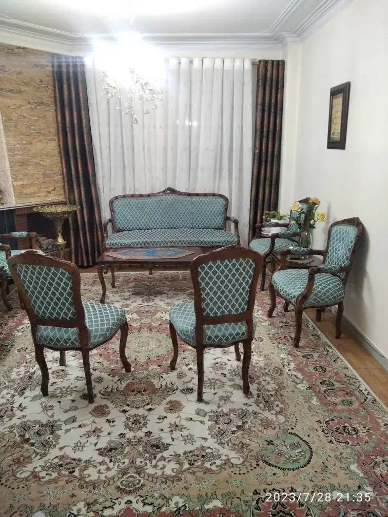 مبلمان استیل نه نفره و میز نهارخوری 8 نفره|مبلمان خانگی و میز عسلی|تهران, شهرک شریفی|دیوار