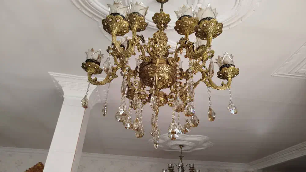 لوستر برنز ۱۲شاخه|لوستر و چراغ آویز|ماکو, |دیوار