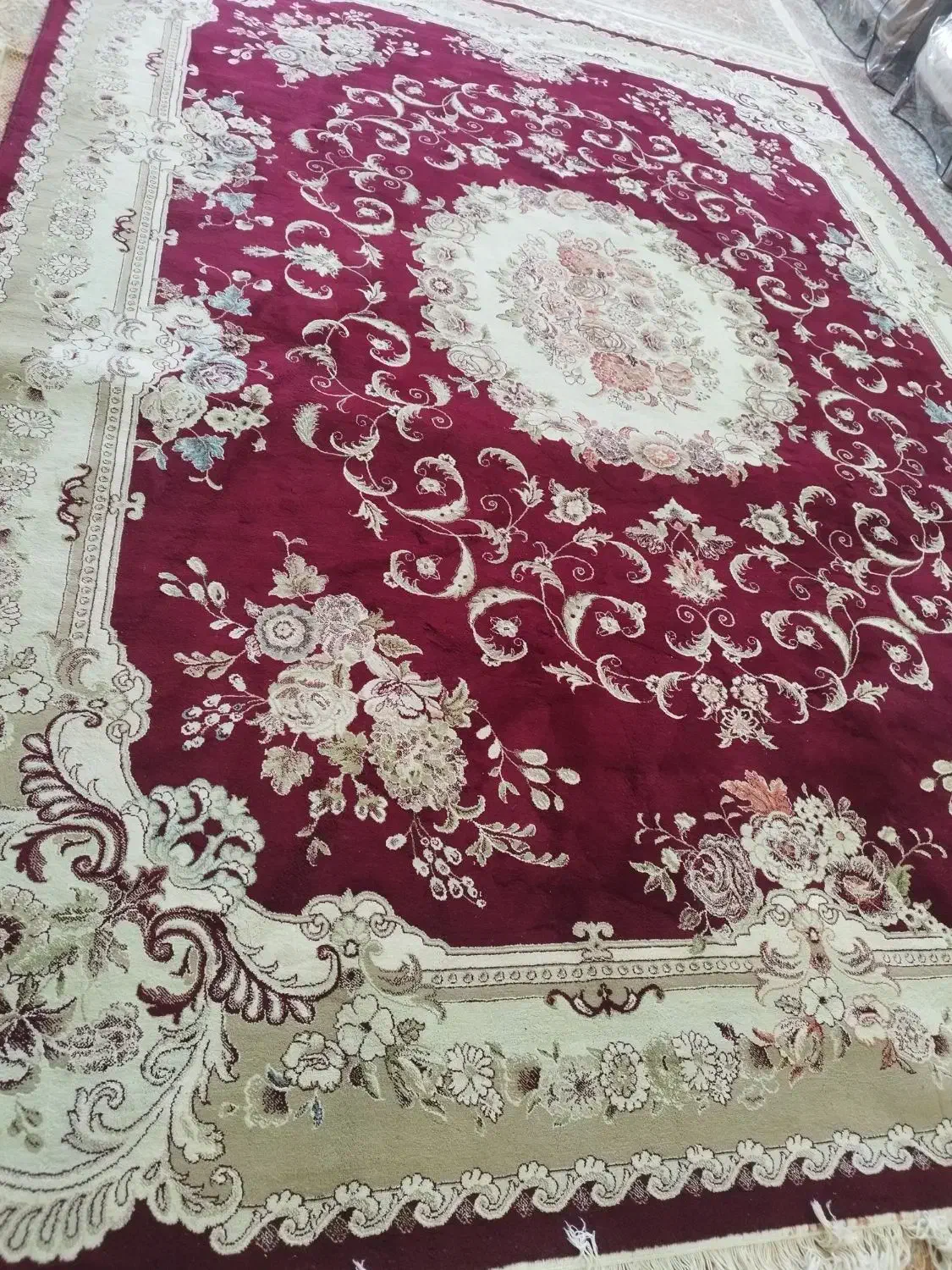 یک جفت قالی زمینه لاکی  در حد نودونه ای 10میلیون|فرش|لنجان, |دیوار