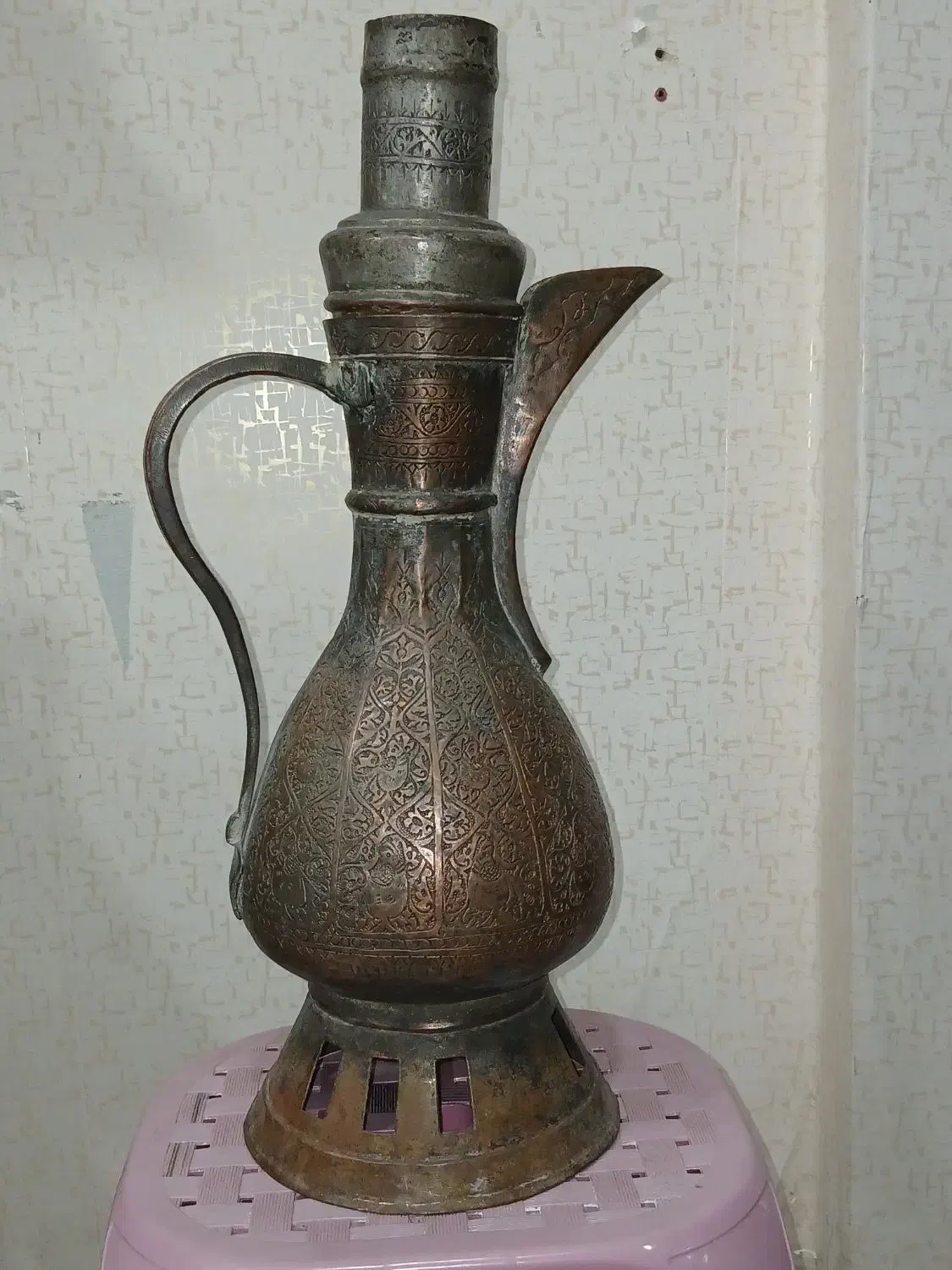 سماور صحرایی|کلکسیون اشیاء عتیقه|قم, زاویه|دیوار