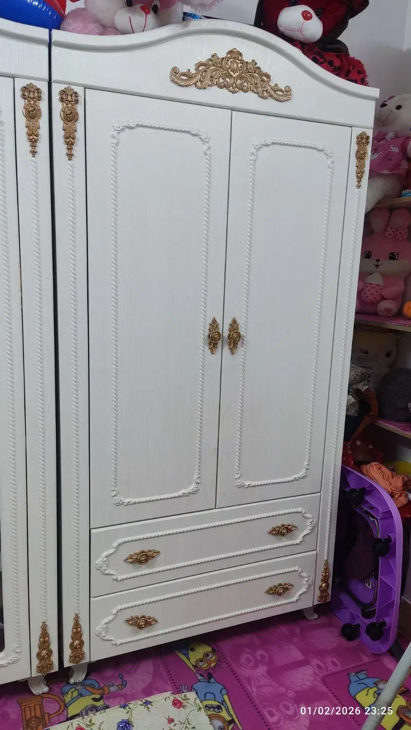 تخت و کمد دخترانه|تخت و سرویس خواب|سمنان, |دیوار