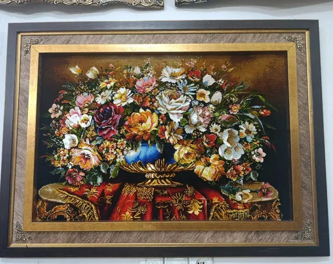 تابلو فرش دستبافت گل/تابلوفرش ماندگار نقدو اقساط|تابلو فرش|تهران, لویزان|دیوار