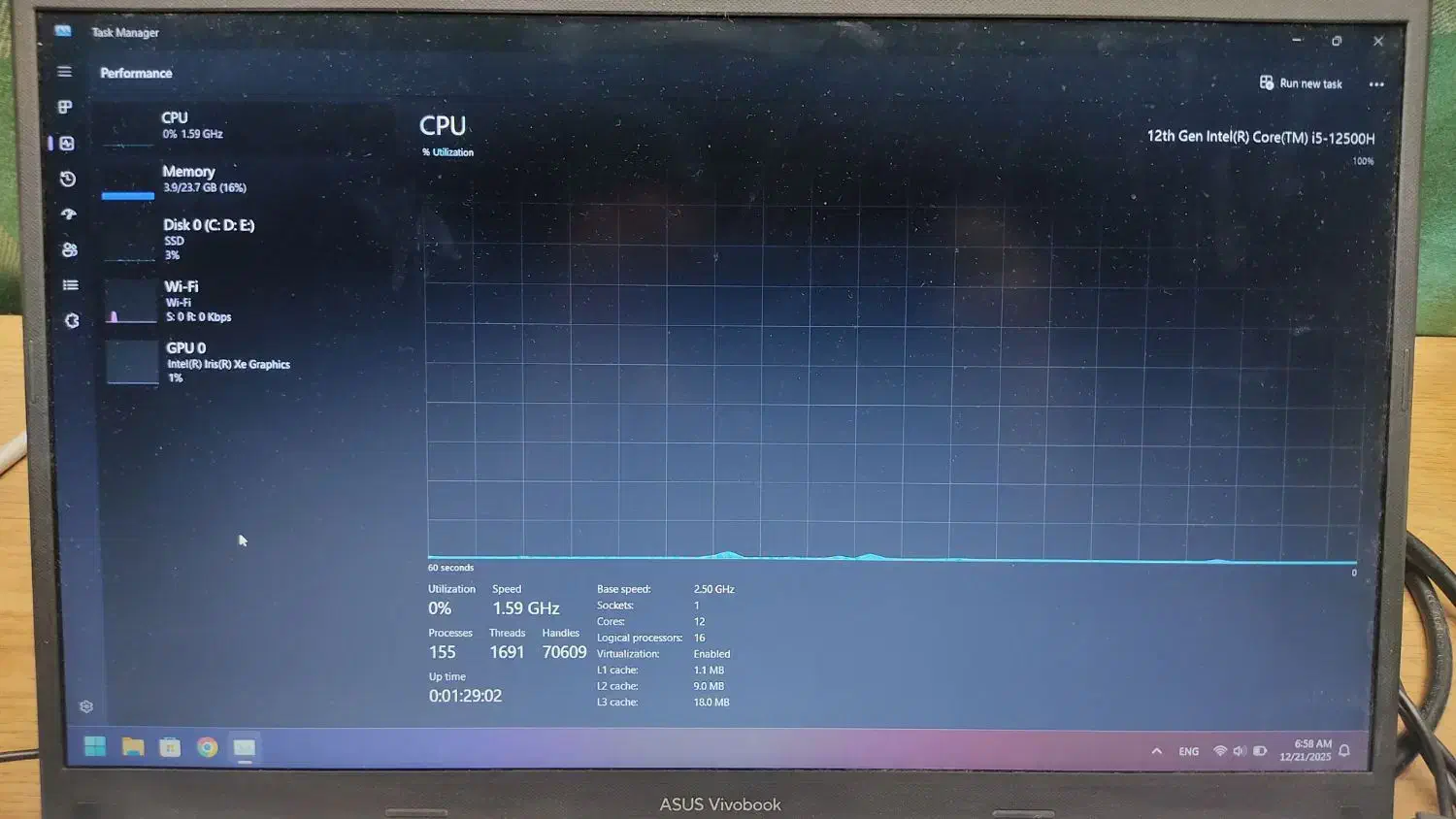 لپ تاپ Vivobook / i5 12500h / ram 24|رایانه همراه|مشهد, سراب|دیوار