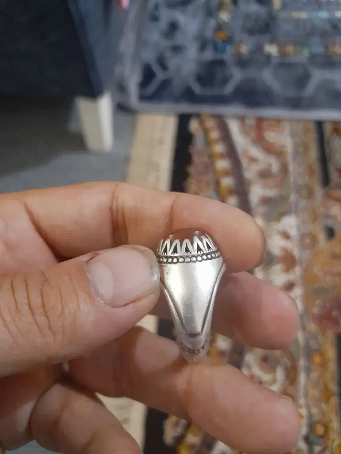 انگشتر عقیق یمن خطی|جواهرات|ری, تصفیه خانه|دیوار