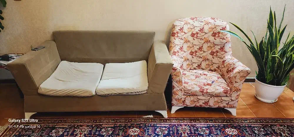 مبل هفت نفره مخصوص خانه باغ اسکلت سالم|مبلمان خانگی و میز عسلی|شیراز, قدوسی شرقی|دیوار